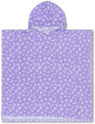 Luxe Beach Poncho Lila Leopard