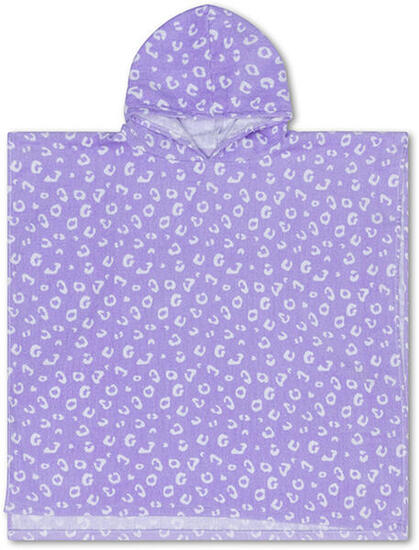 Luxe Beach Poncho Lila Leopard