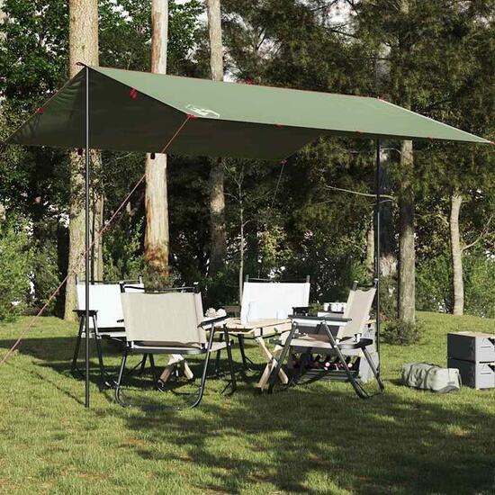 Auvent de camping VidaXL imperméable 360x294 cm vert