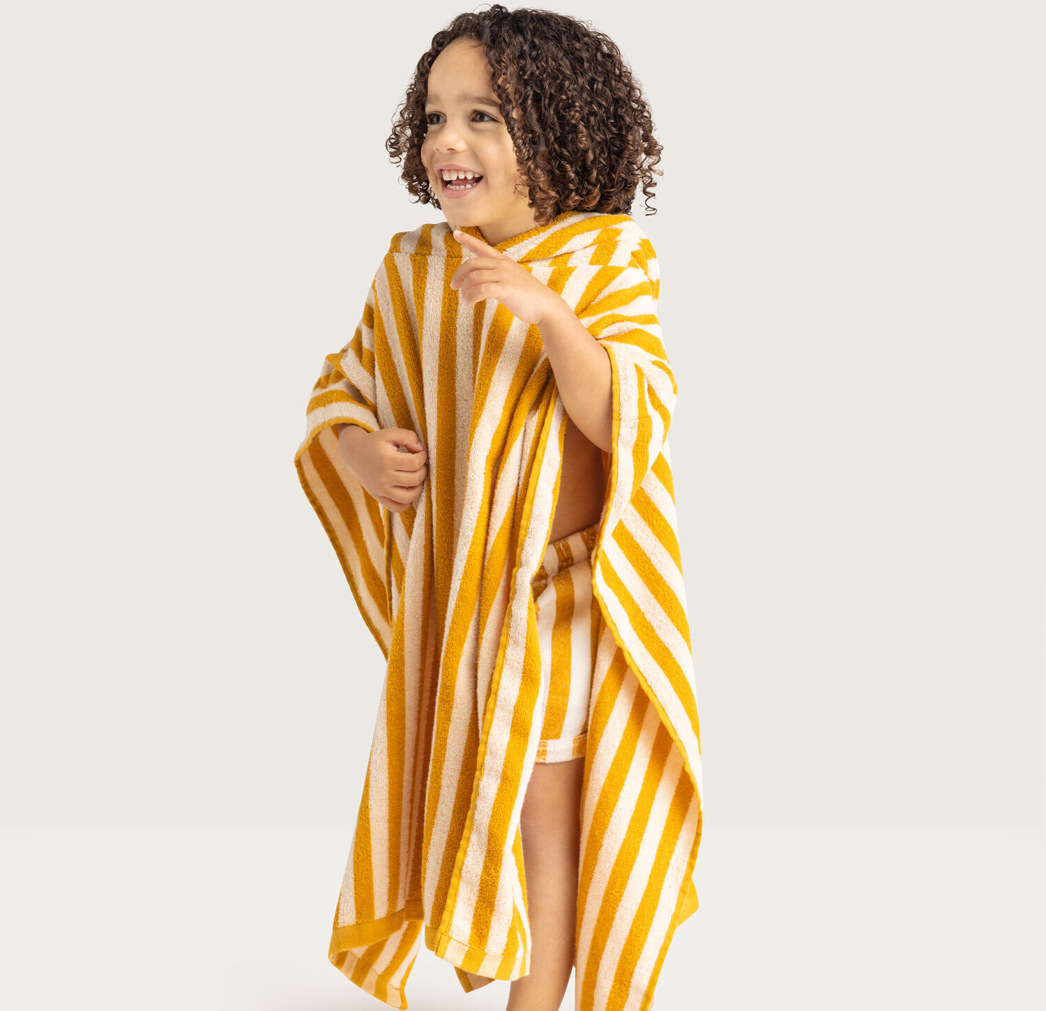 Poncho de Plage - Jaune/Blanc - Flow - 65 x 65 cm 5/7