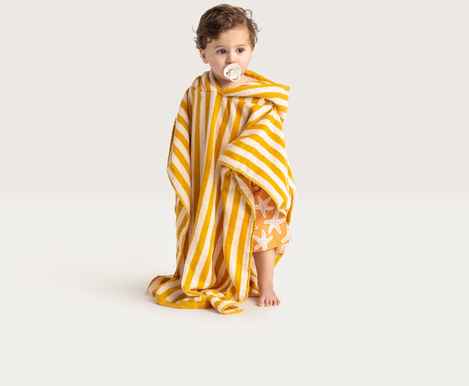 Poncho de Plage - Jaune/Blanc - Flow - 65 x 65 cm 7/7