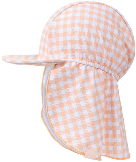 Casquette de soleil - Orange/Blanc - Sunset Grid - 0/1 Ans