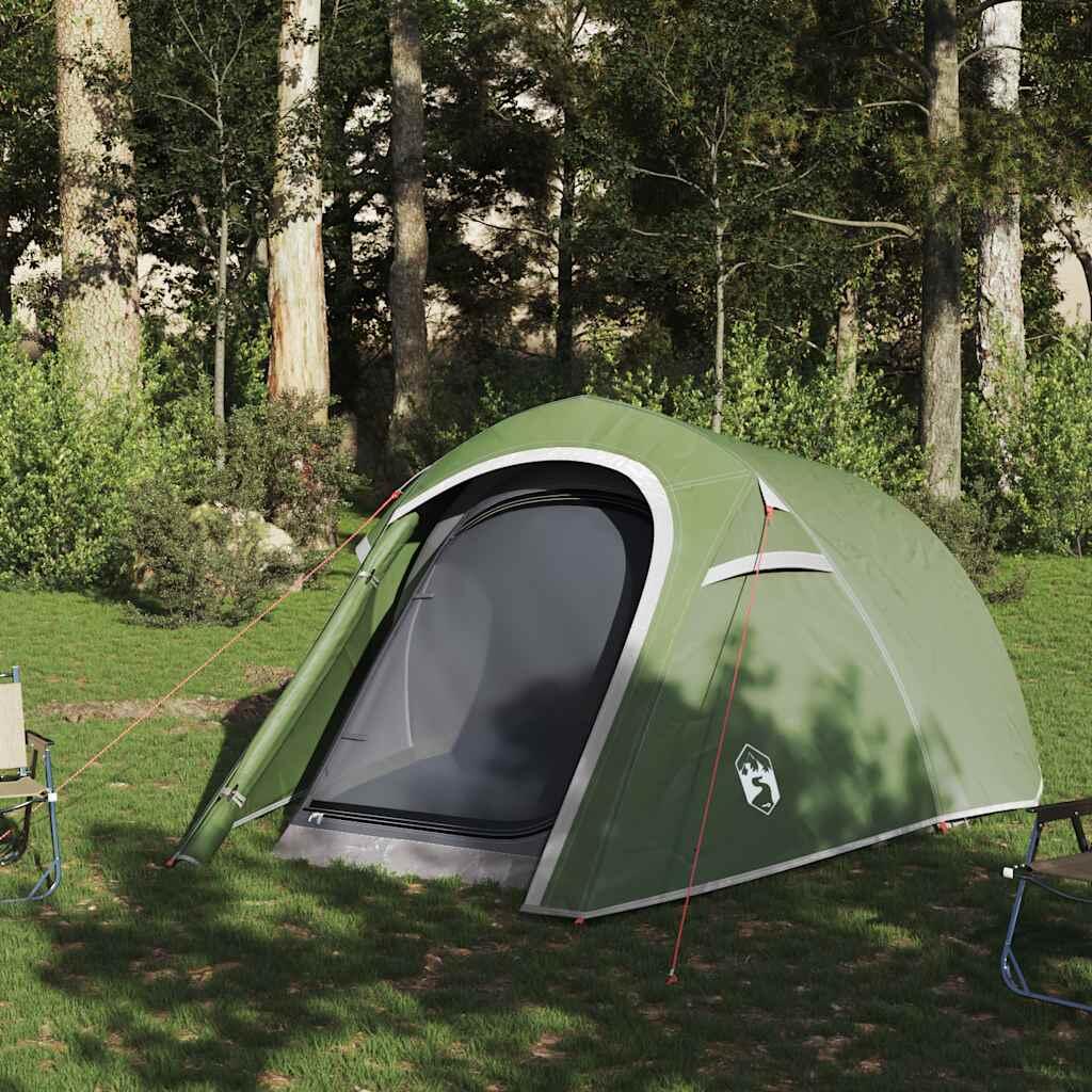Tente tunnel VidaXL 3 personnes imperméable verte 3/7