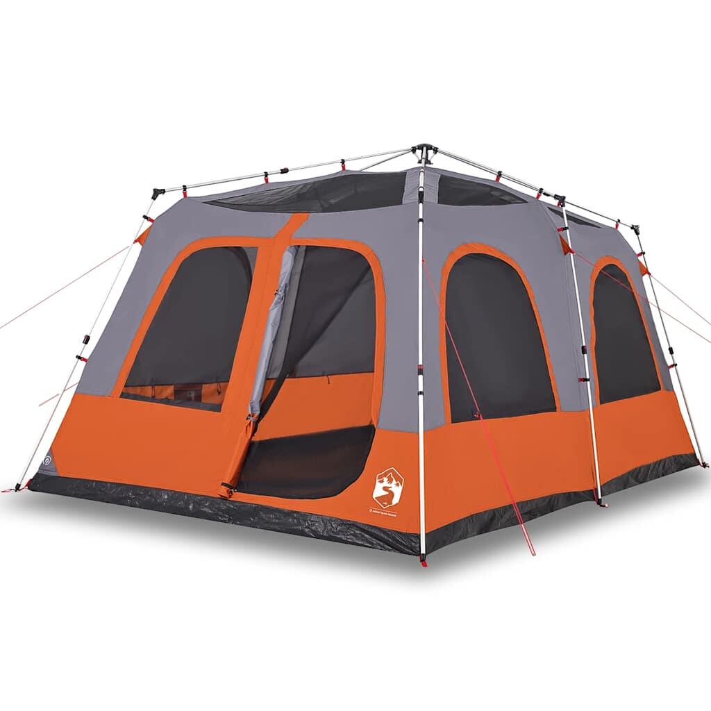Tente Dome Vidaxl 8 Personnes - Montage Rapide en Gris et Orange 2/7