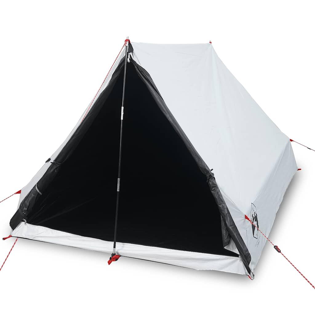 Tente VidaXL A-frame 2 places tissu occultant imperméable blanc 2/7
