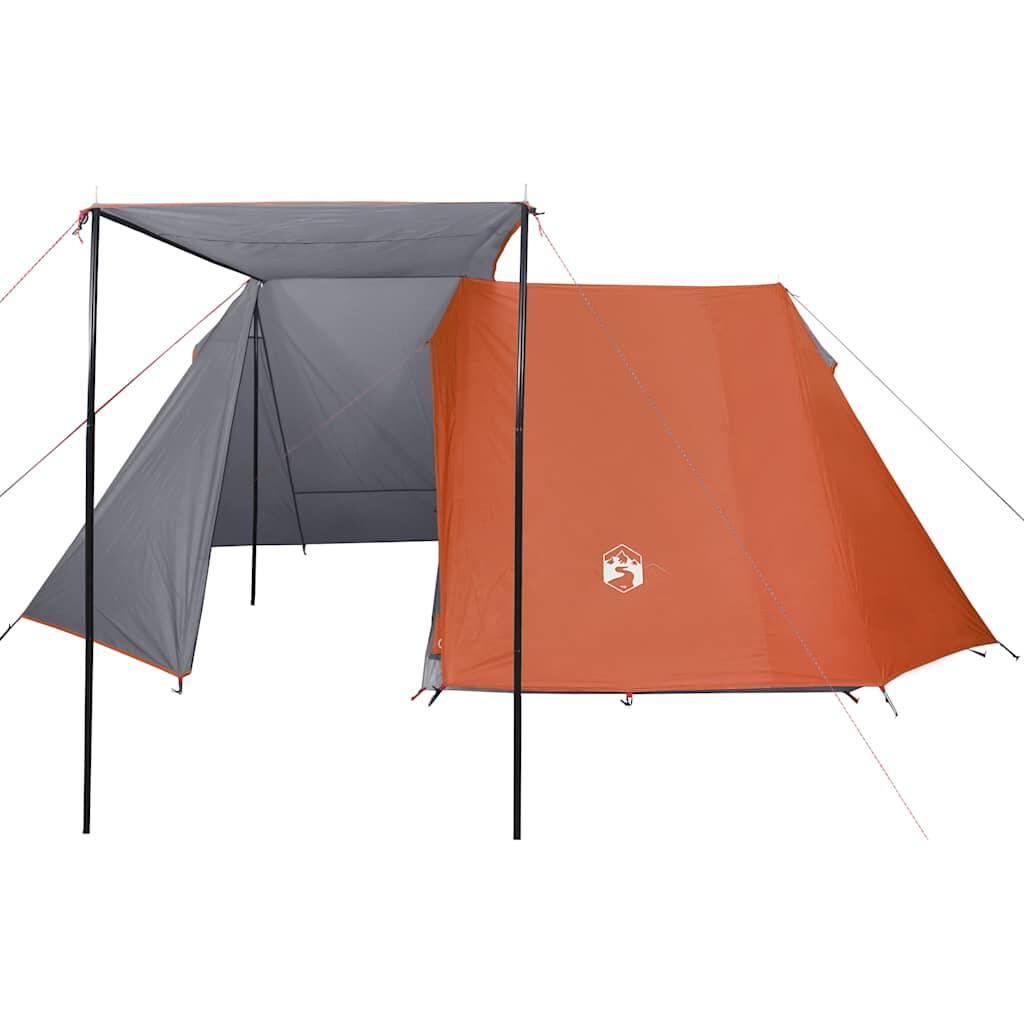 Tente VidaXL 3 personnes imperméable gris et orange 7/7