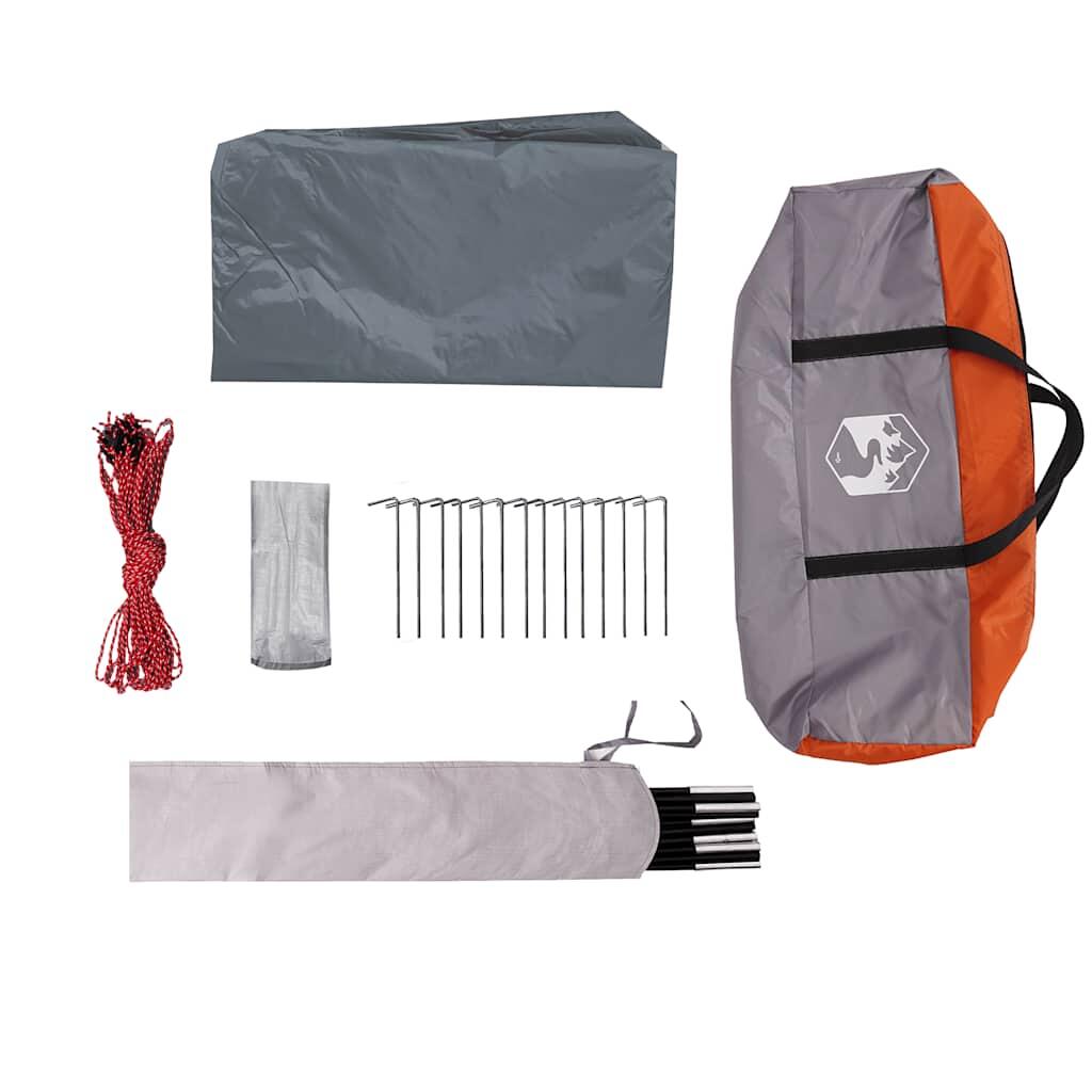 Wasserdichter Camping Canvas 460x305x210 cm in Grau und Orange 7/7