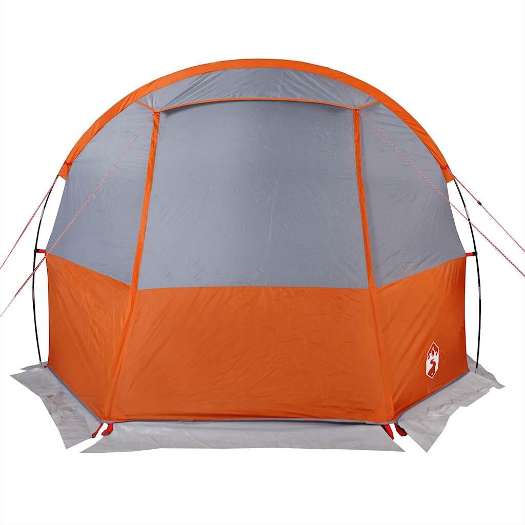 Tente Tunnel Vidaxl Étanche pour 4 Personnes en Gris et Orange 7/7