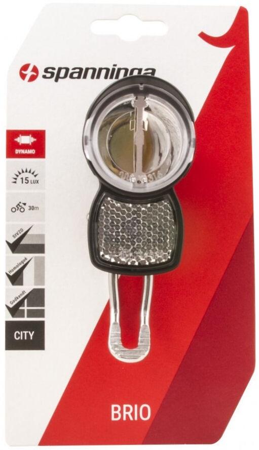alumbrado delantero faro led para montaje en horquilla dynamo Spanninga Brio 15 5/5