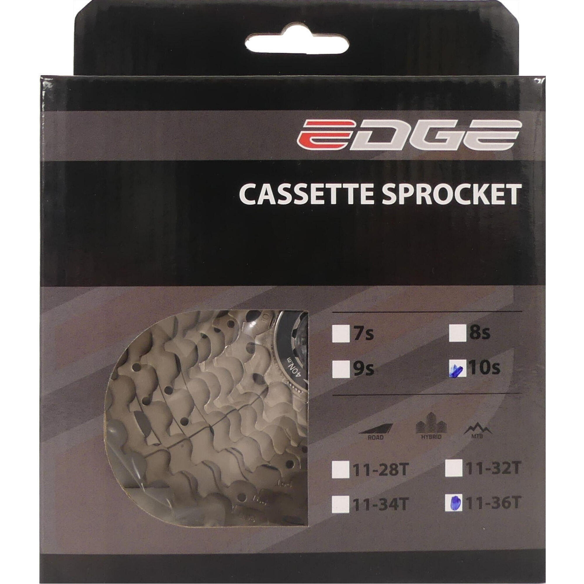 Edge - Cassette De Bord 10 Vitesses Cs-m6010 11-36t Silver - Cassette - Gris - Taille Unique - Decathlon