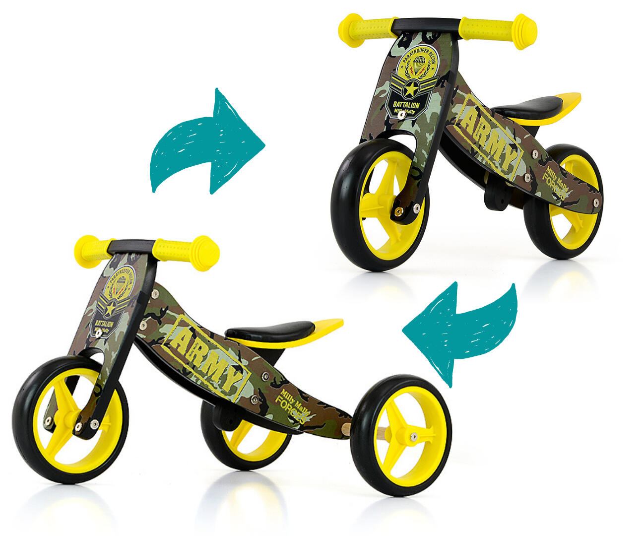 2in1 vélo JAKE RIDE  ARMY 3/5
