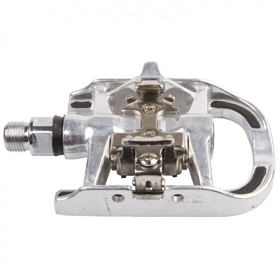 M-Wave Pédales combinées SPD set Silver 4/4