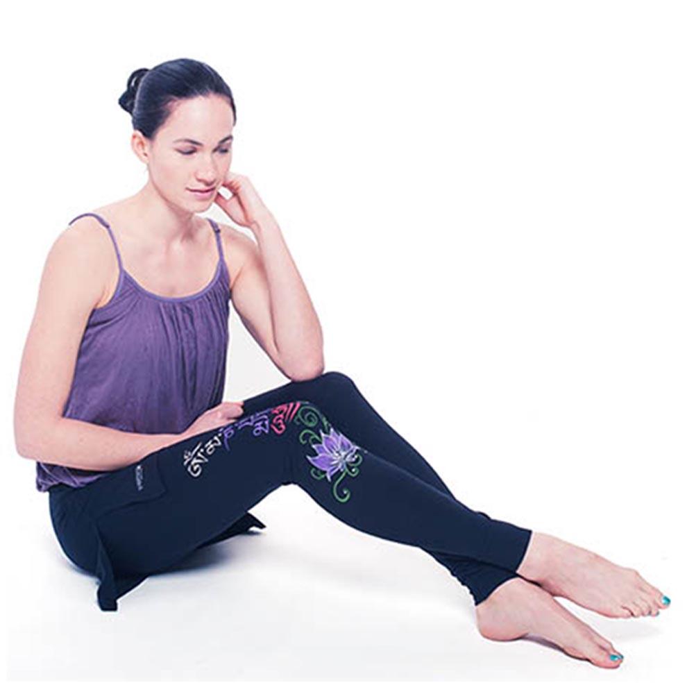 Legging jupe de yoga lotus mantra Om Mani Padme Hum 2/5