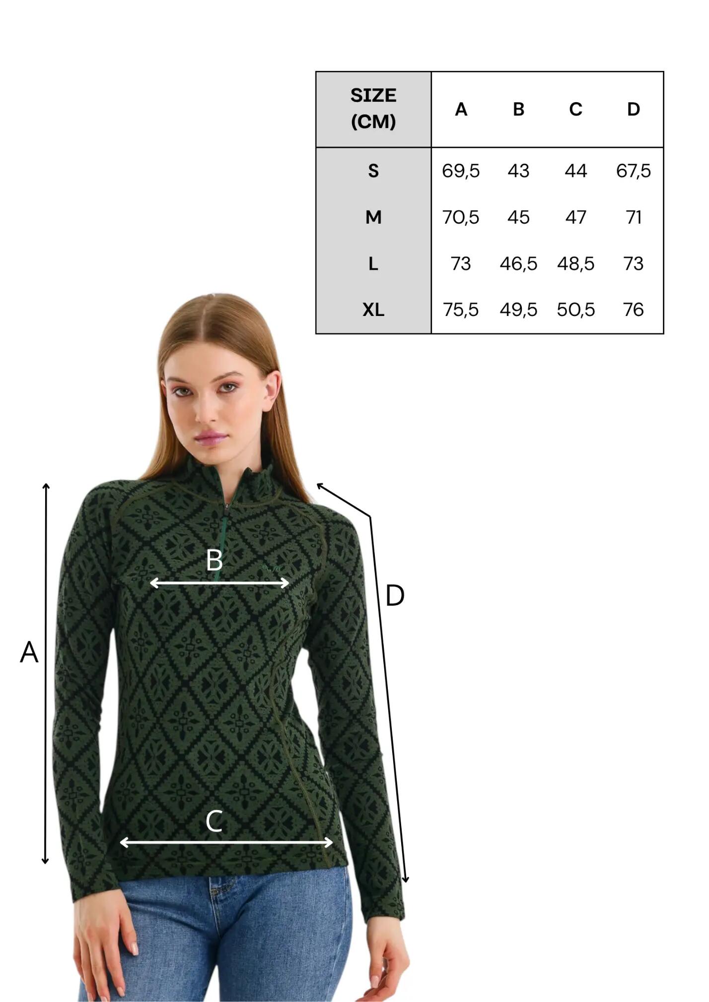 Venus - Koszulka termoaktywna 100% wełna merino (230 g/m²) S, Zielony 2/7