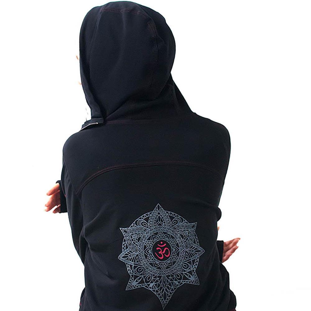 Veste de yoga à capuche unisexe molleton-coton Mandala Om 3/5