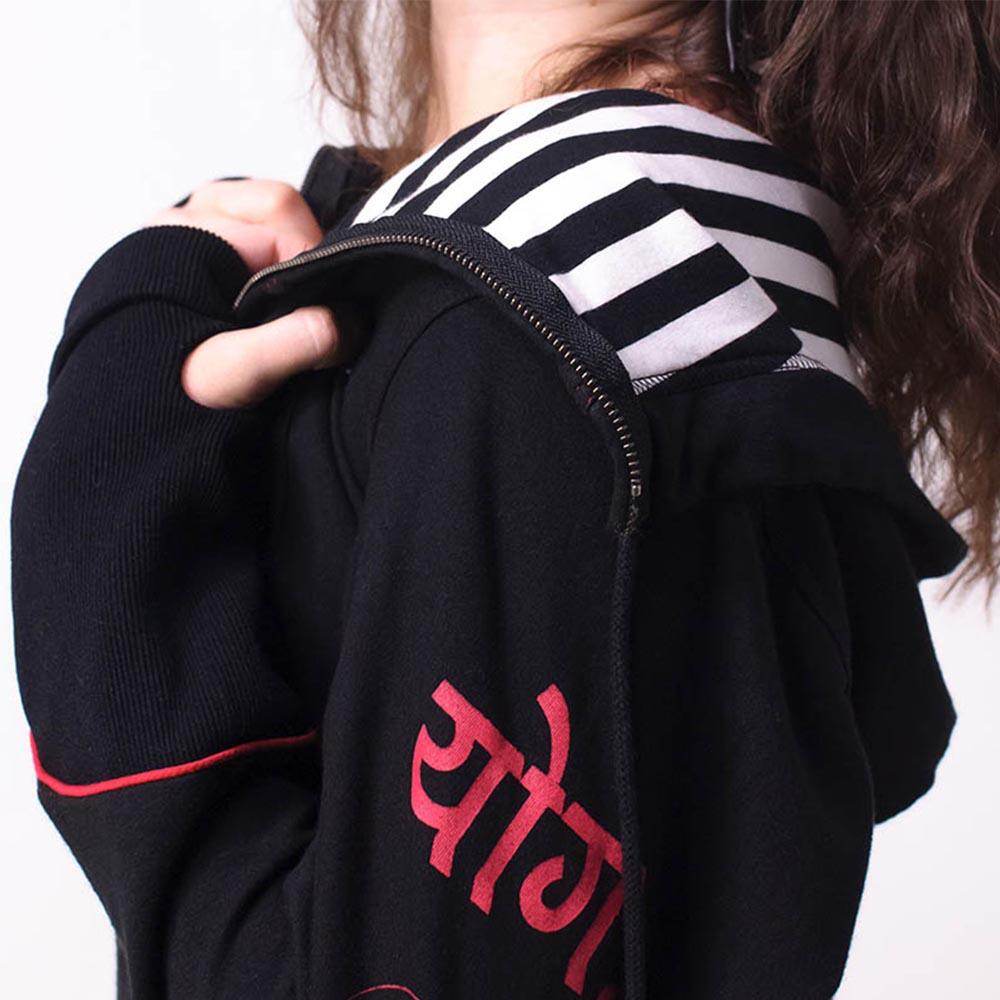 Veste de yoga à capuche unisexe molleton-coton Mandala Om 4/5