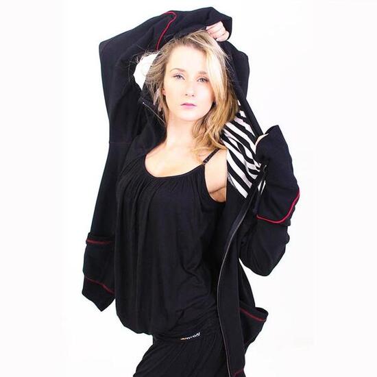 Veste de yoga à capuche unisexe molleton-coton Mandala Om