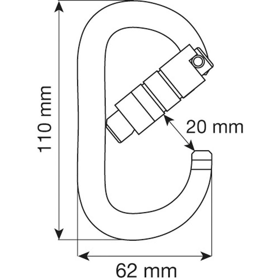 Karabinek wspinaczkowy Camp Oval XL 2Lock