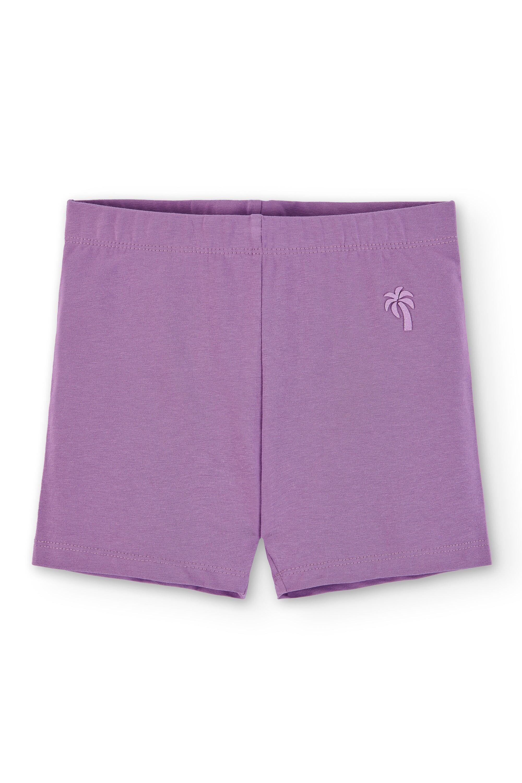 Calção roxo infantil com 2/5