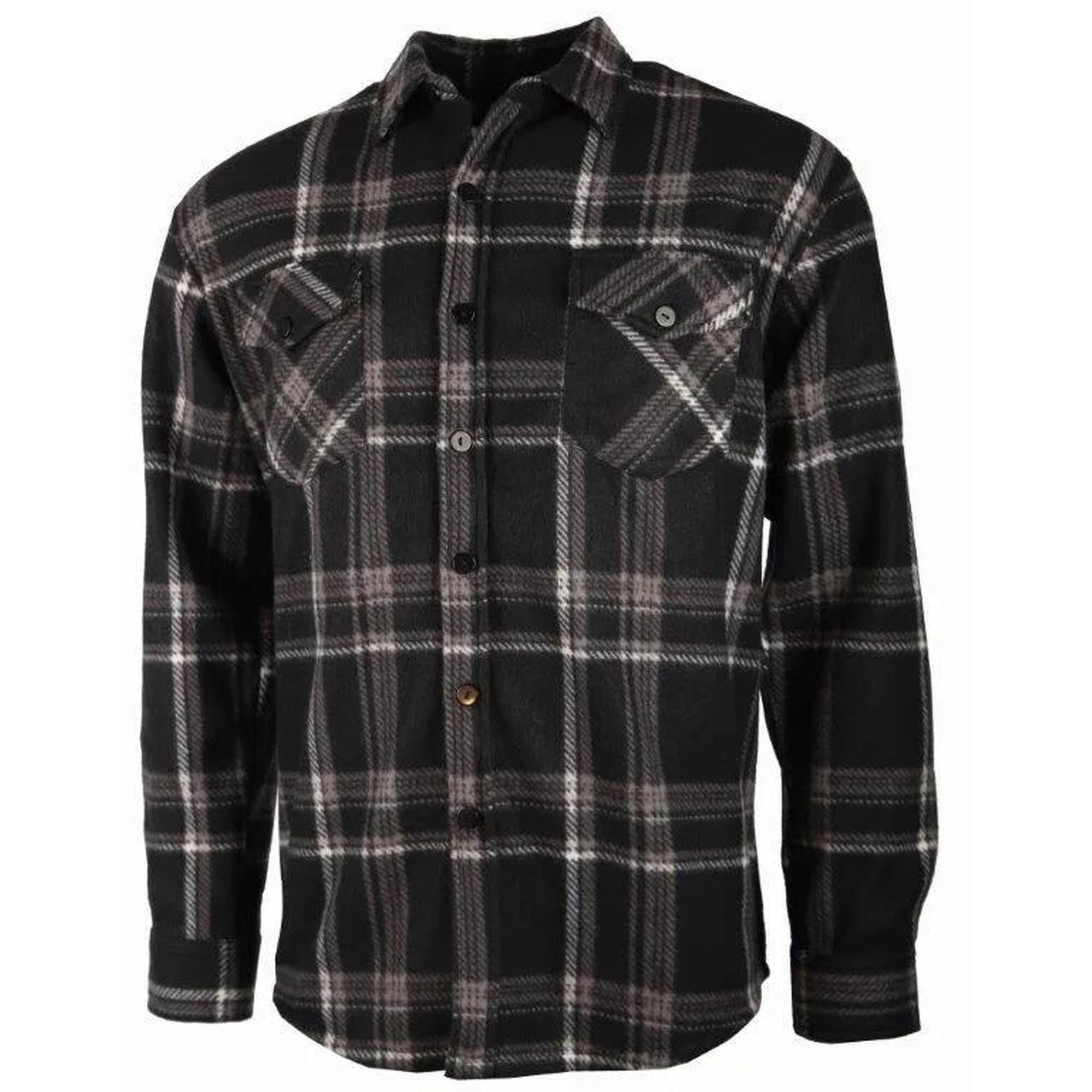 Treeland - Chemise Polaire Carreaux Treeland Noire - L - Chemise Manches Longues - Noir - Decathlon