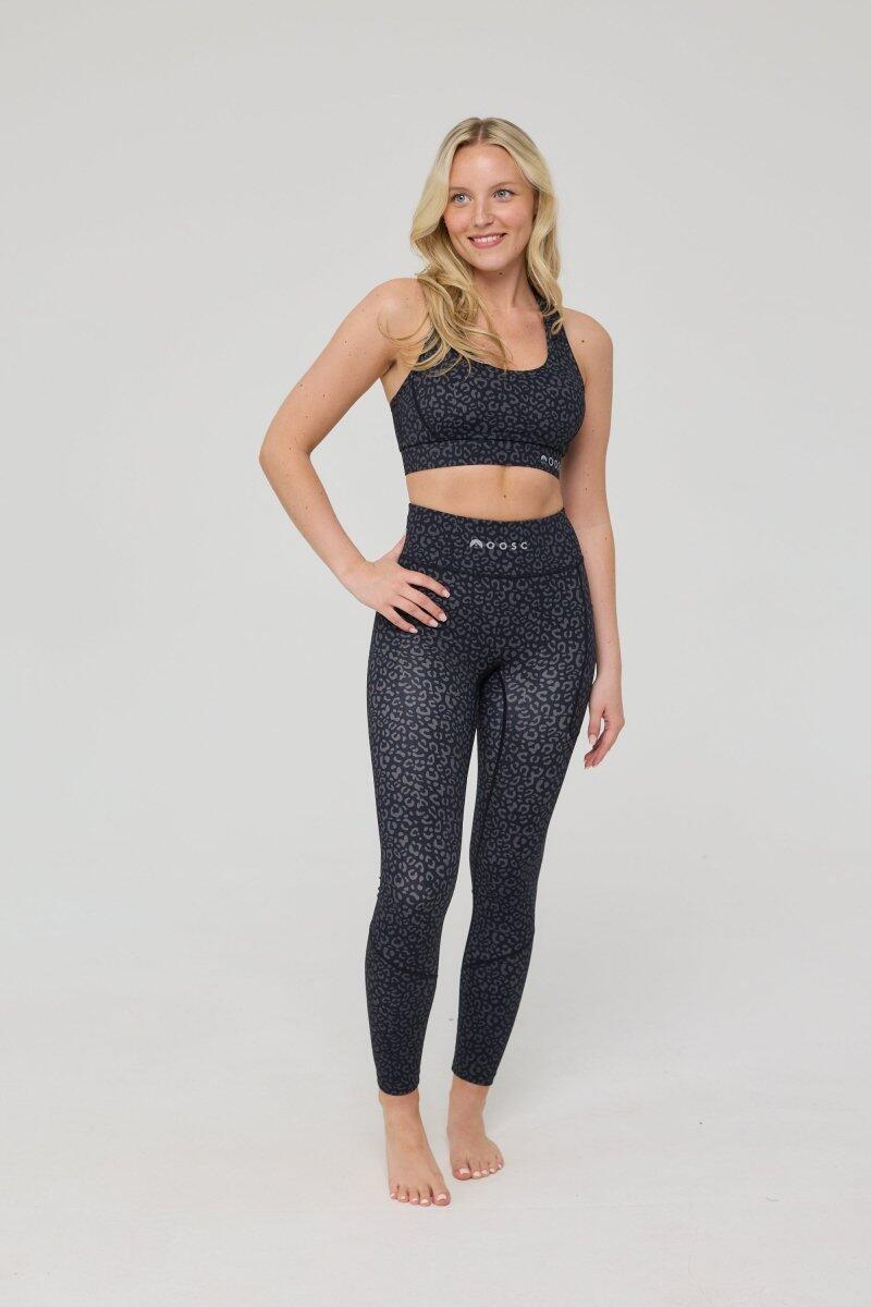 Dames Fitness Legging Hoge Taille Infinite Black Leopard 5/6