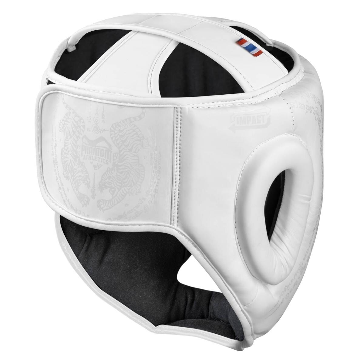Casque de protection Muay Thai – Blanc – Taille unique 2/3