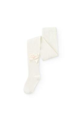 Leotardos de bebé color crudo Valentín & Charanga