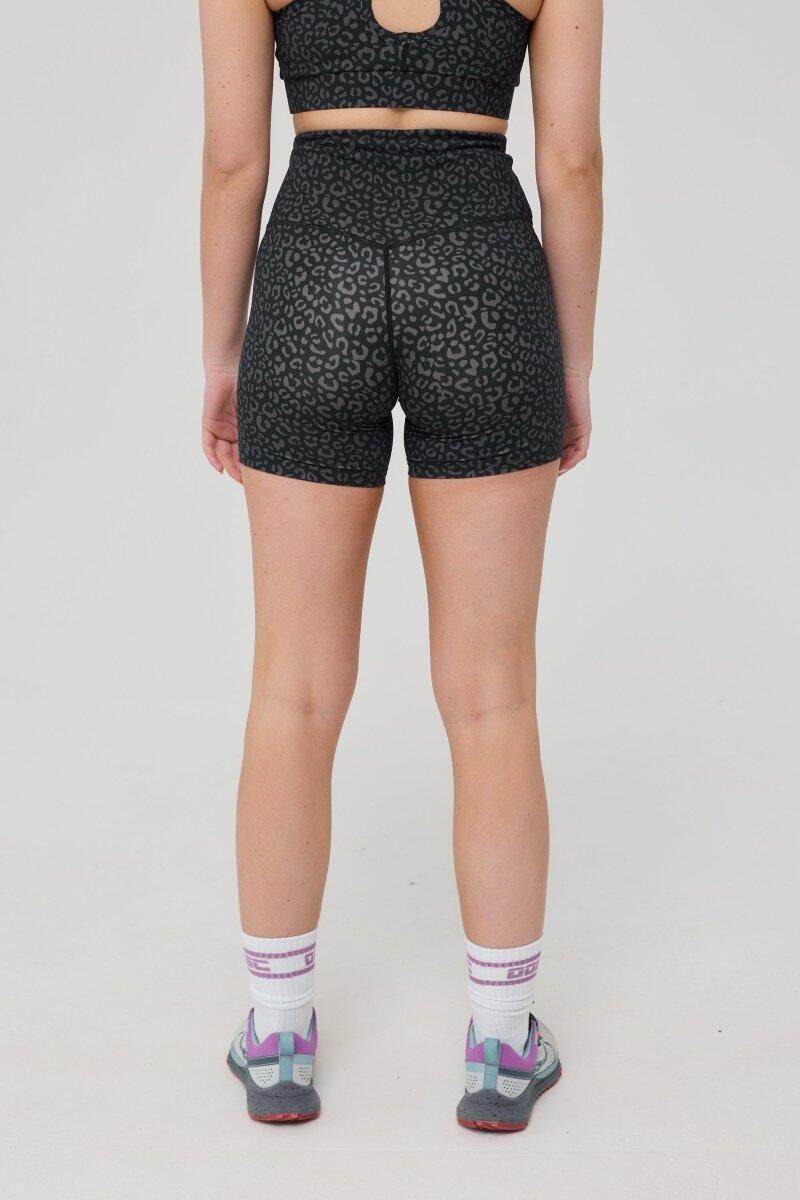 Dames Fitness Shorts Hoge Taille Infinite Black Leopard 3/4