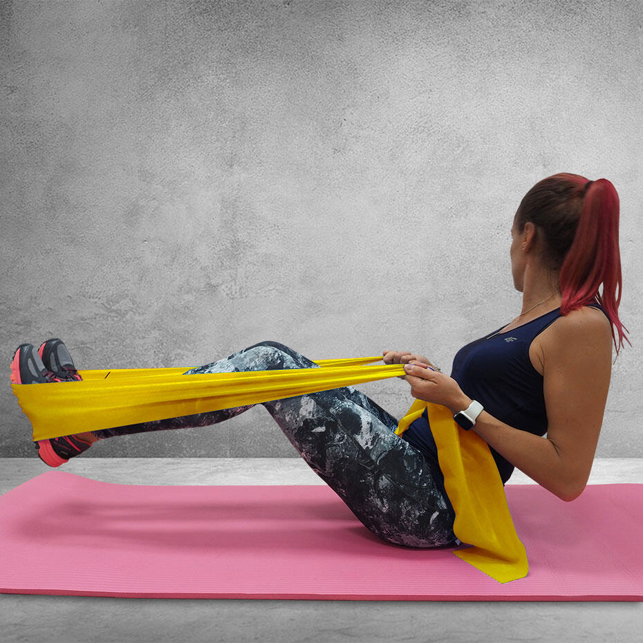 Guma Fitness Profit Light 120x15x0,35cm żółta DK 2227 4/5