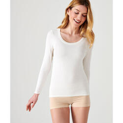 T-shirt fine côte Thermolactyl Sensitive, encolure dégagée