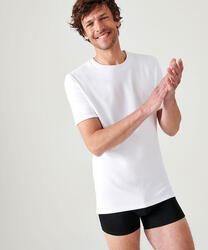 T-shirt thermique Thermolactyl manches courtes, molleton gratté - Blanc