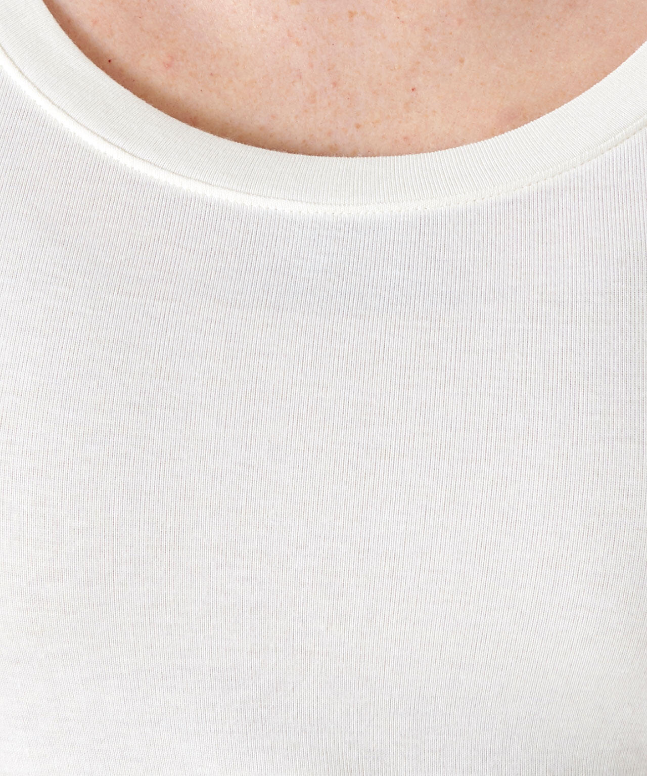 T-shirt fine côte thermique Thermolactyl Sensitive, encolure dégagée 4/4