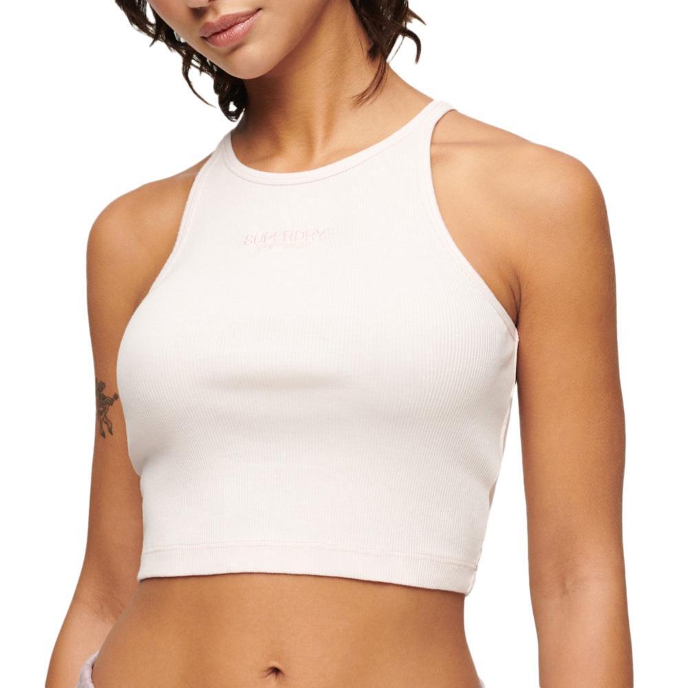 Superdry - Top Blanc Femme Superdry Embroidered Racer - Maillot Sans Manche - Blanc - Decathlon