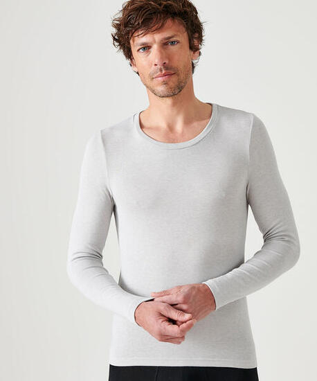 T-shirt col rond manches longues fine côte thermique Thermolactyl Sensitive