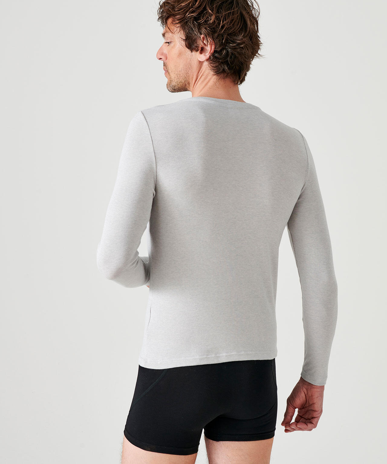 T-shirt col rond manches longues fine côte thermique Thermolactyl Sensitive 3/4