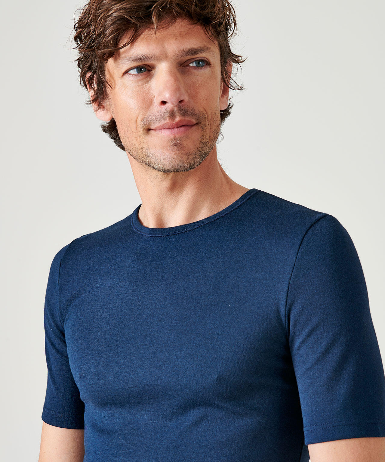 T-shirt thermique Thermolactyl manches courtes maille interlock  - Bleu 2/4