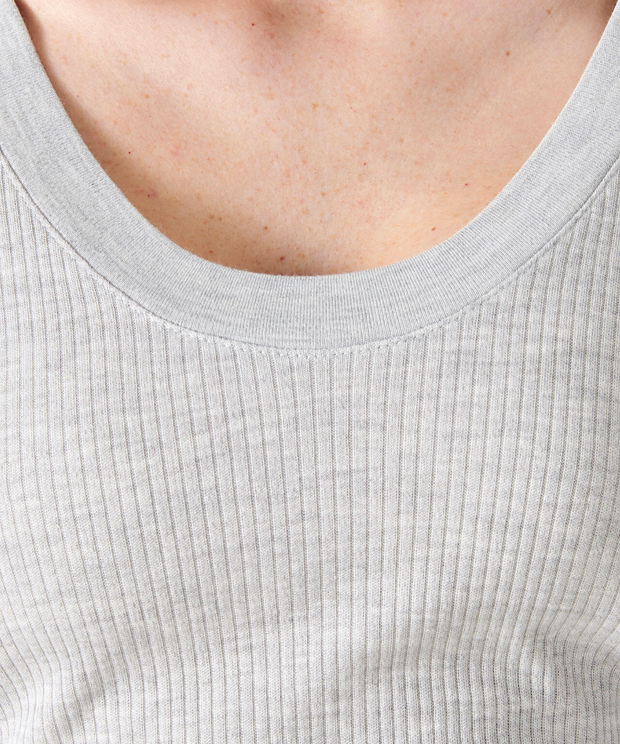 T-shirt thermique Thermolactyl côtes molletonnées, col dégagé 4/4