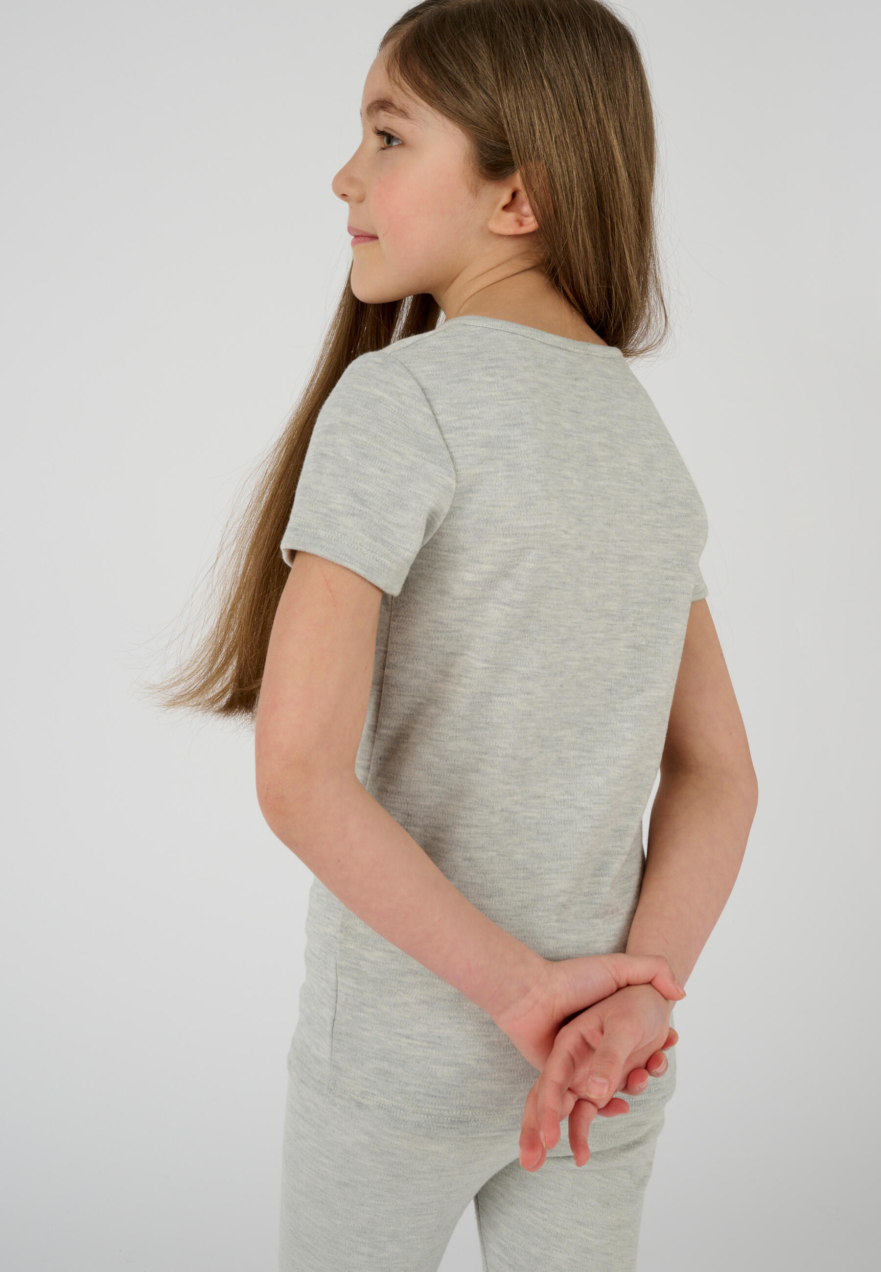 T-shirt thermique Thermolactyl manches courtes, maille classique - Gris 3/5