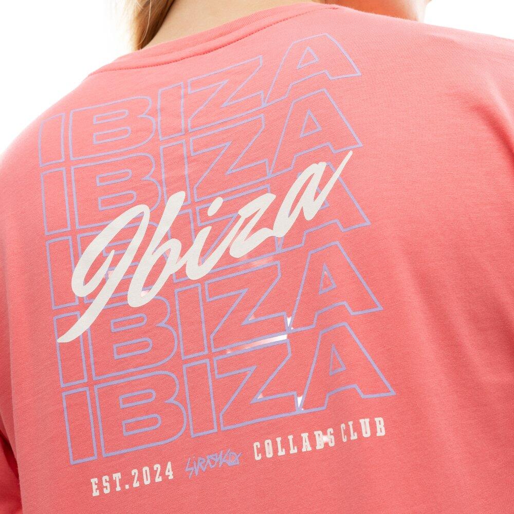 T-shirt ample crop top femme Lifestyle IBZ Eivissa Coral Corail 4/7