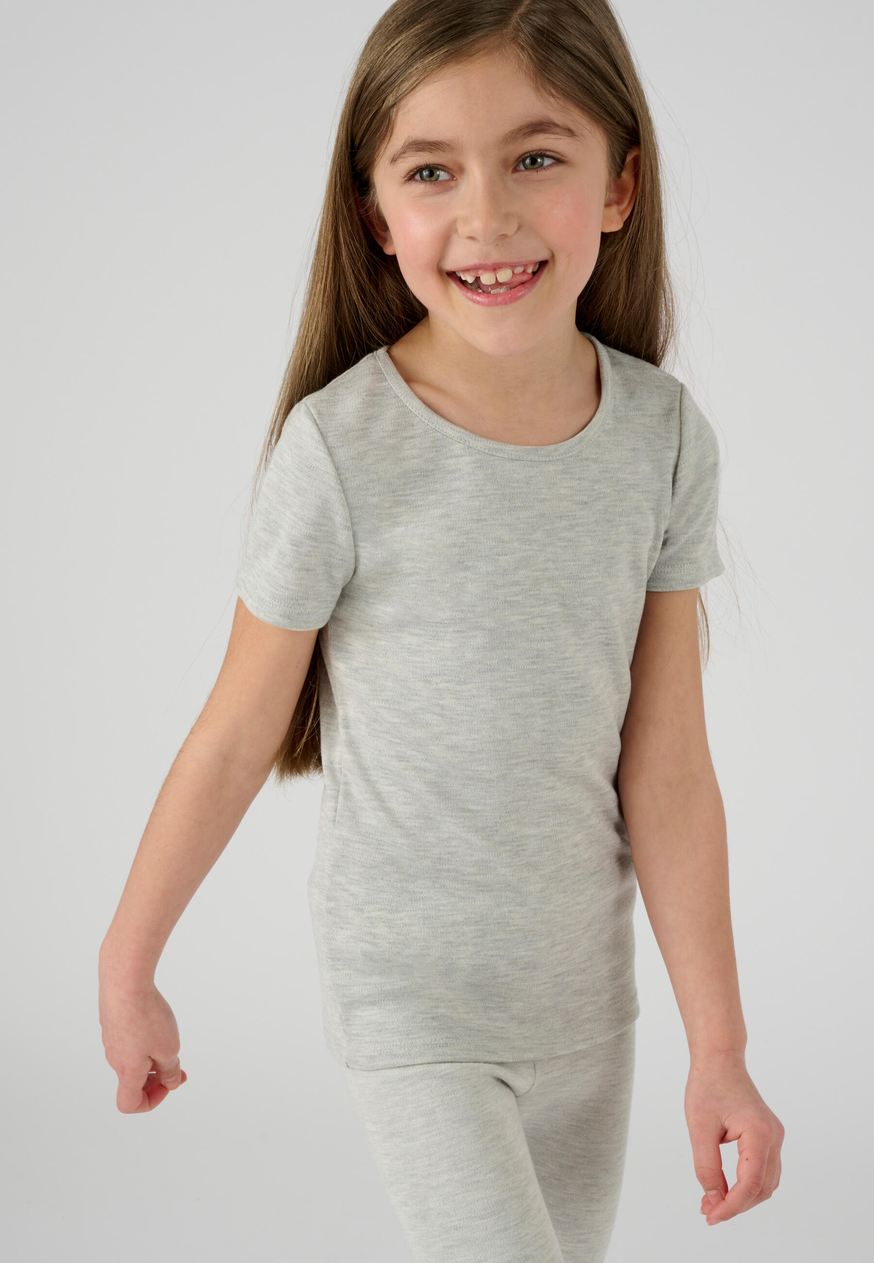 T-shirt thermique Thermolactyl manches courtes, maille classique - Gris 4/5