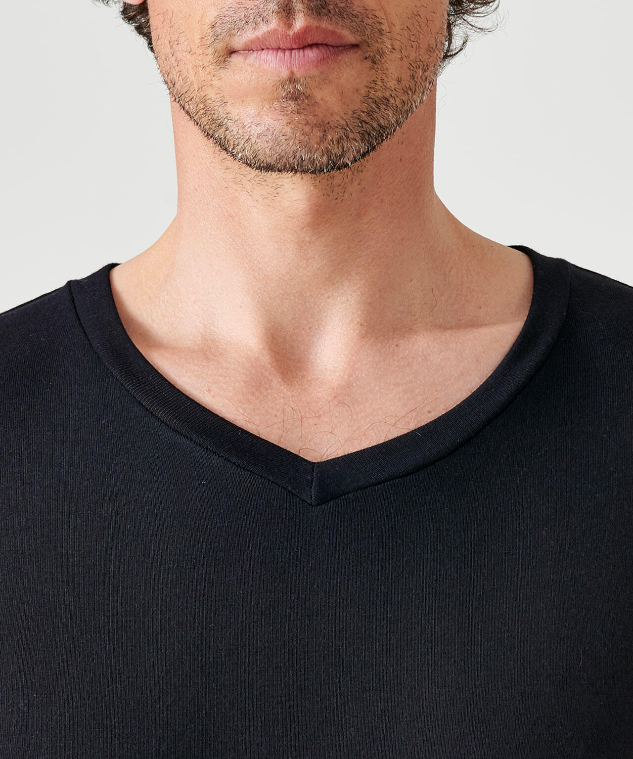 T-shirt col V manches longues fine côte thermique Thermolactyl Sensitive 4/4