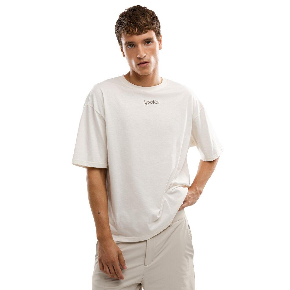 SIROKO Men Lifestyle 's loose fit t-shirt IBZ Ibi Ivory Beige