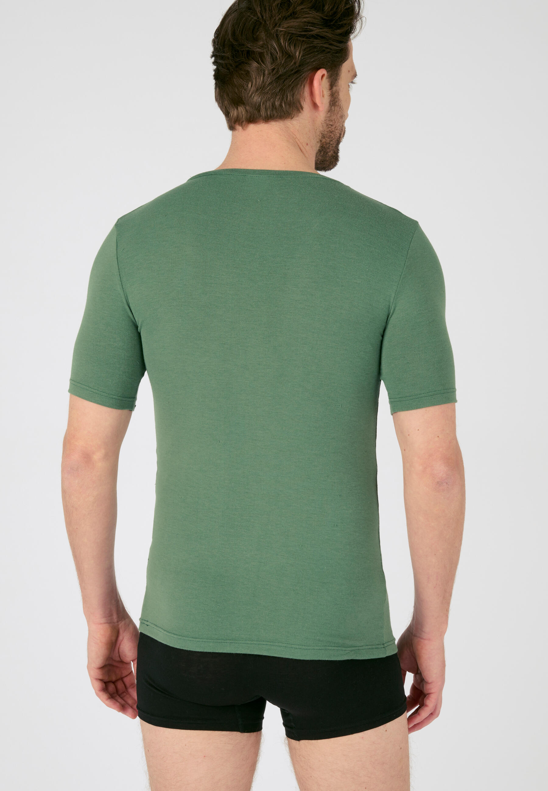 T-shirt manches courtes col V thermique Thermolactyl Sensitive - Vert 3/5