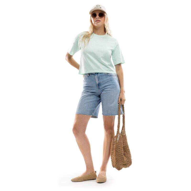 Dámský crop top volného střihu IBZ Eivissa Water Green