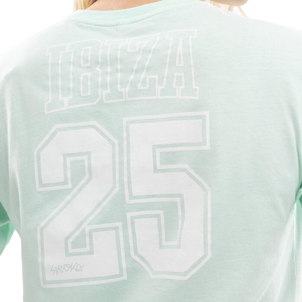 T-shirt ample crop top femme Lifestyle IBZ Eivissa Water Green Bleu 4/7