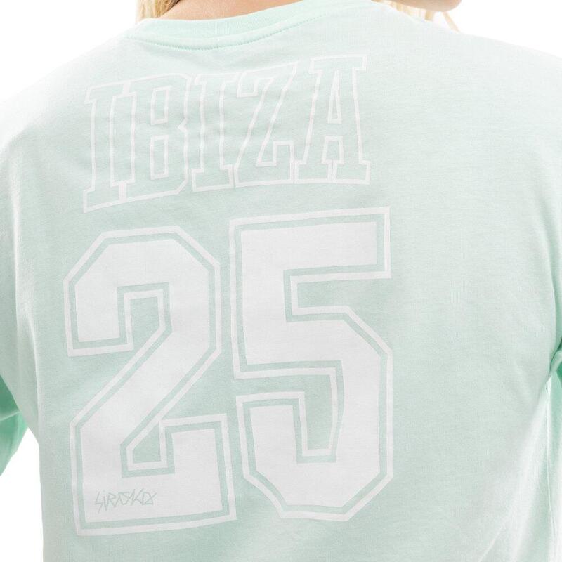 Dámský crop top volného střihu IBZ Eivissa Water Green