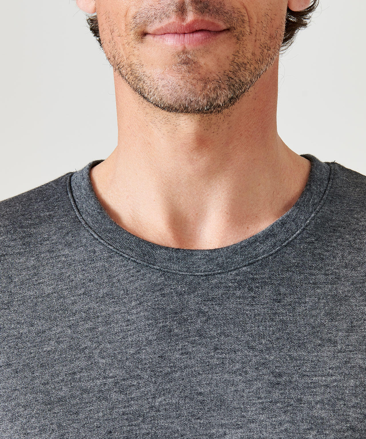 T-shirt double face col rond Thermolactyl - Gris - Col Rond - Manches Courtes 4/4
