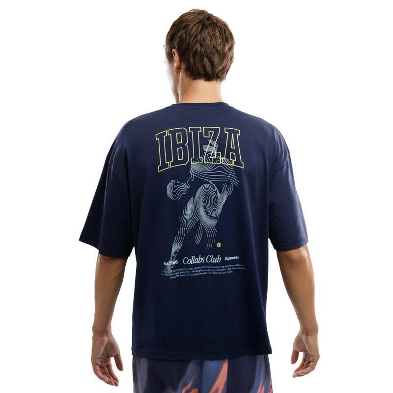 Tricou liber pentru bărbați IBZ Ibi Blue Stone Albastru