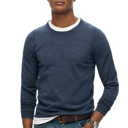 Pull Marine Homme Superdry Merino Crew Jumper