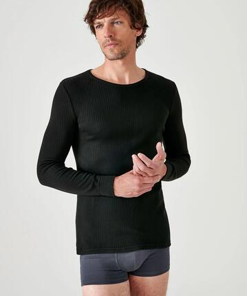 T-shirt thermique Thermolactyl col rond, côtes molletonnées